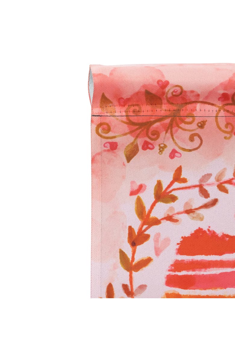 Northlight Watercolor Heart Valentine's Day Outdoor Garden Flag 18" x 12.5", Alternate, color, Red
