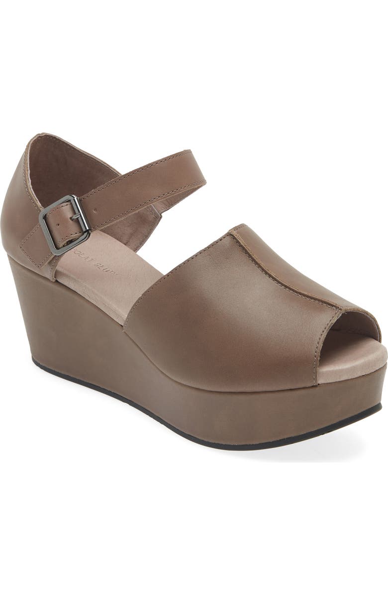 Chocolat Blu Wawa Platform Wedge Sandal, Main, color, Grey Leather