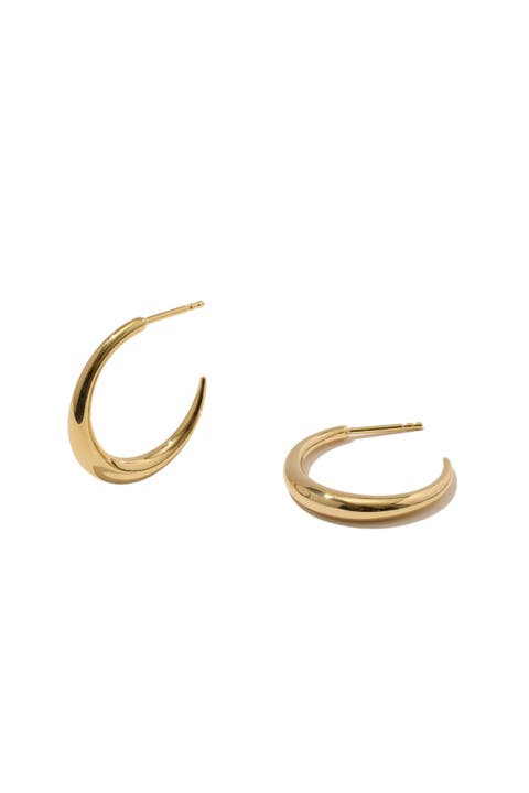 14kt Gold Vermeil Graduated Hoops