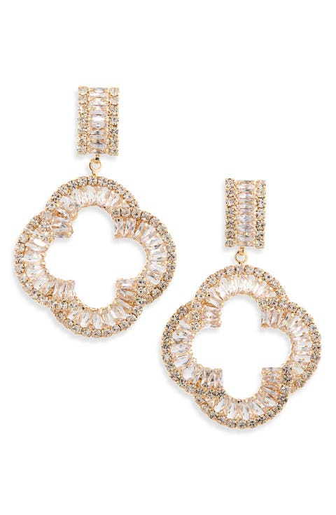 Lucky Clover Drop Earrings