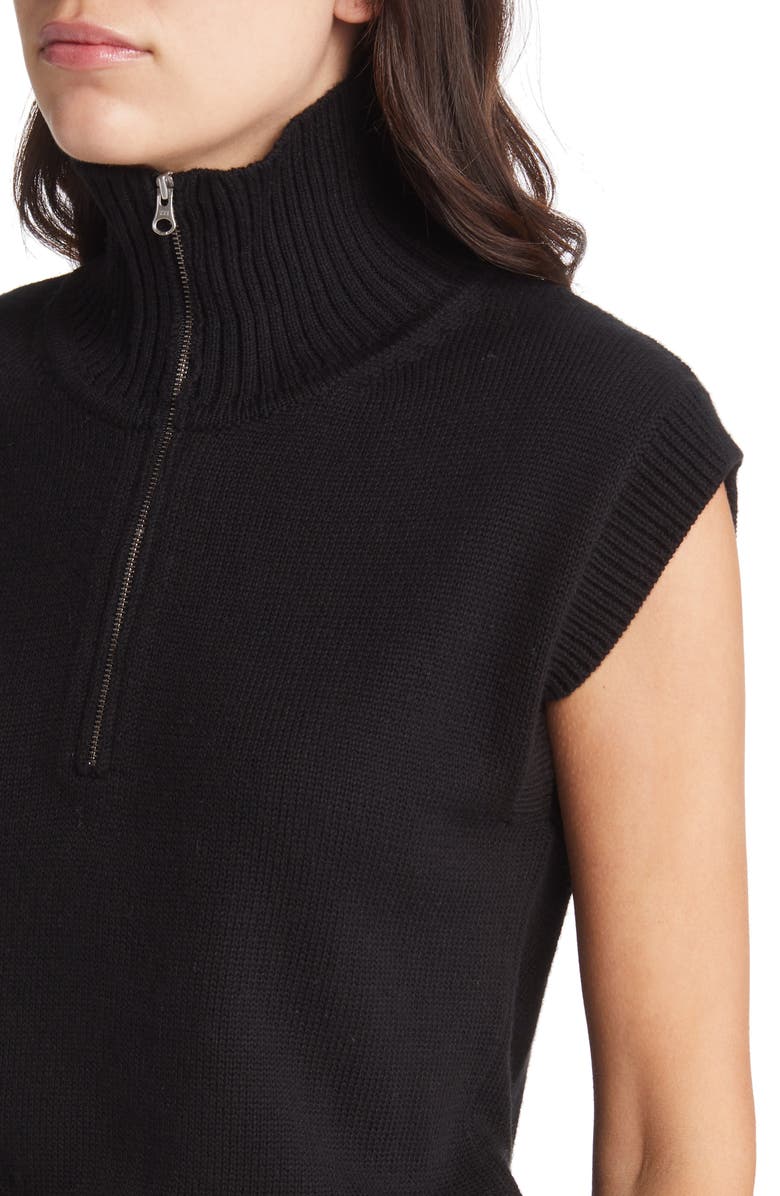 Rails Bodhi Short Sleeve Cotton & Cashmere Half Zip Sweater, Alternate, color, 