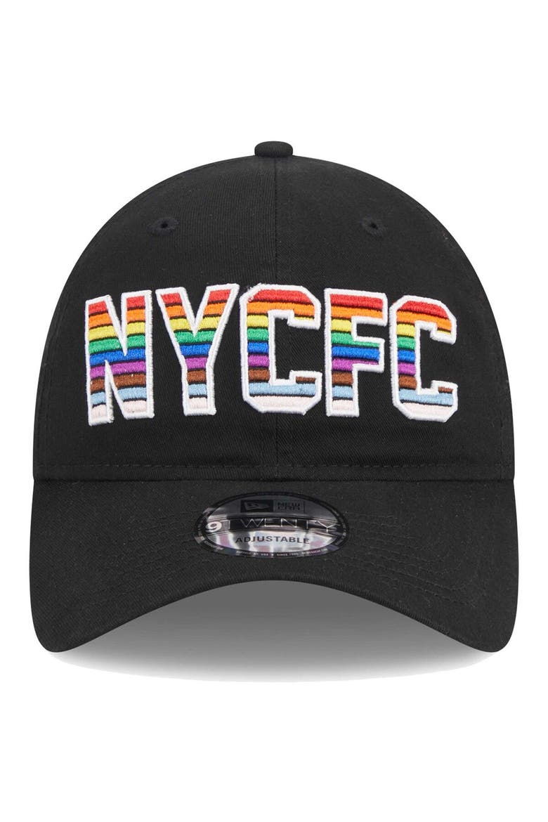 Men's New Era Black New York City FC Pride 9TWENTY Adjustable Hat, Alternate, color, Black