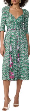 Diane von Furstenberg Carmen Reversible Mixed Print Jersey Wrap Dress