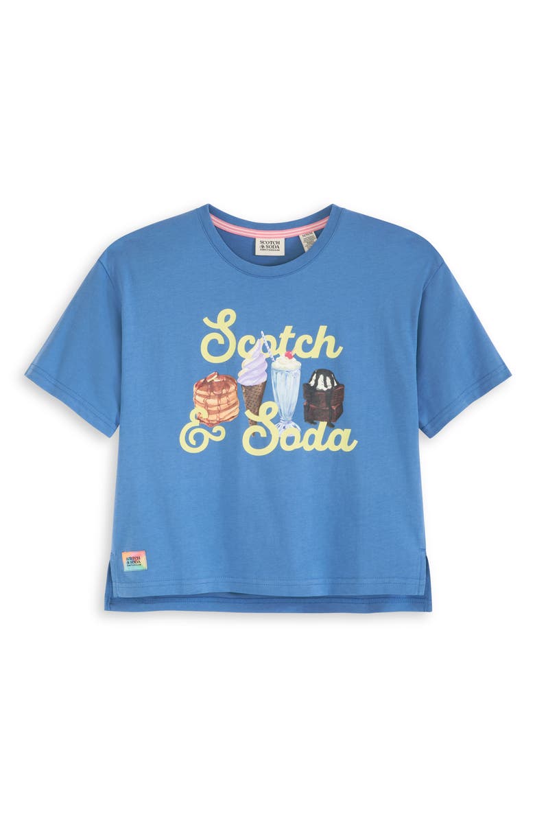 Scotch & Soda Kids' Cotton Jersey Graphic T-Shirt, Main, color, Riviera