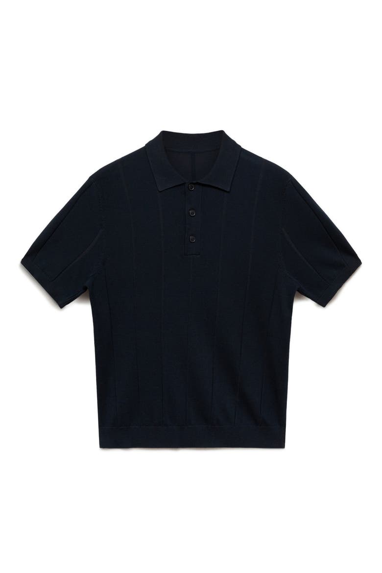 Fine Knit Polo, Main, color, DARK NAVY