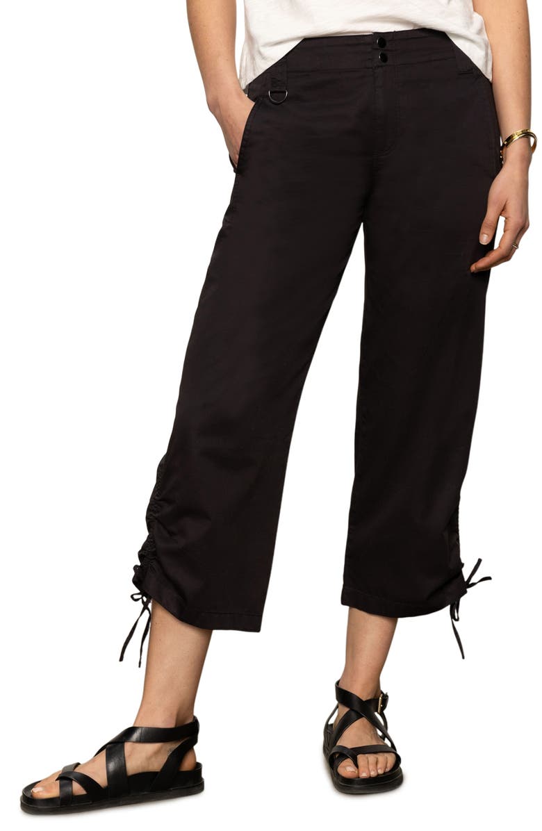 Sanctuary Cotton Twill Utility Crop Pants, Alternate, color,