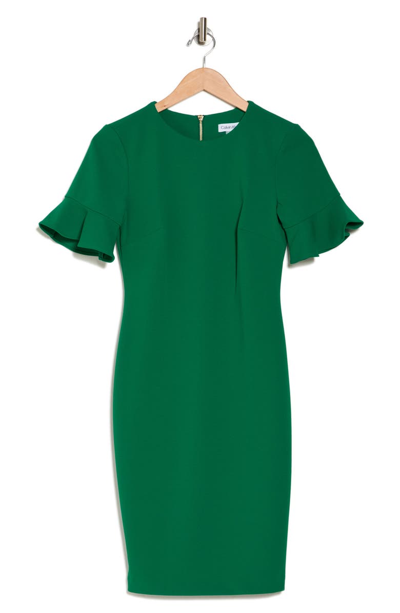 green emerald velvet dress Calvin Klein Women's Dresses Sheath Dress,Meadow,2 at Amazon Women's  Clothing store