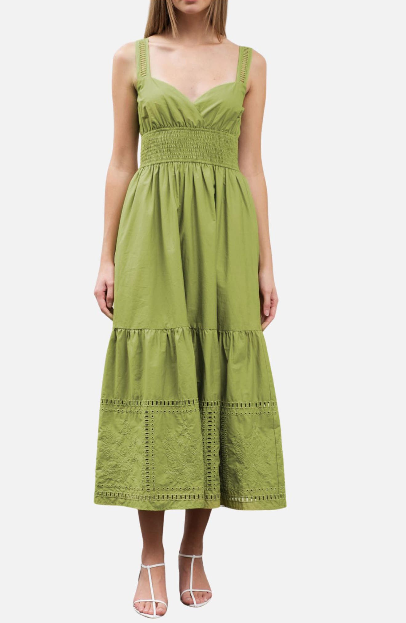 Sleeveless Tiered Midi Sundress - image 3