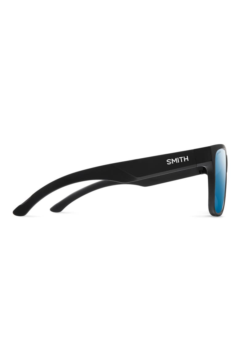 Lowdown XL 2 60mm ChromaPop™ Polarized Square Sunglasses, Alternate, color, MATTE BLACK/ BLUE
