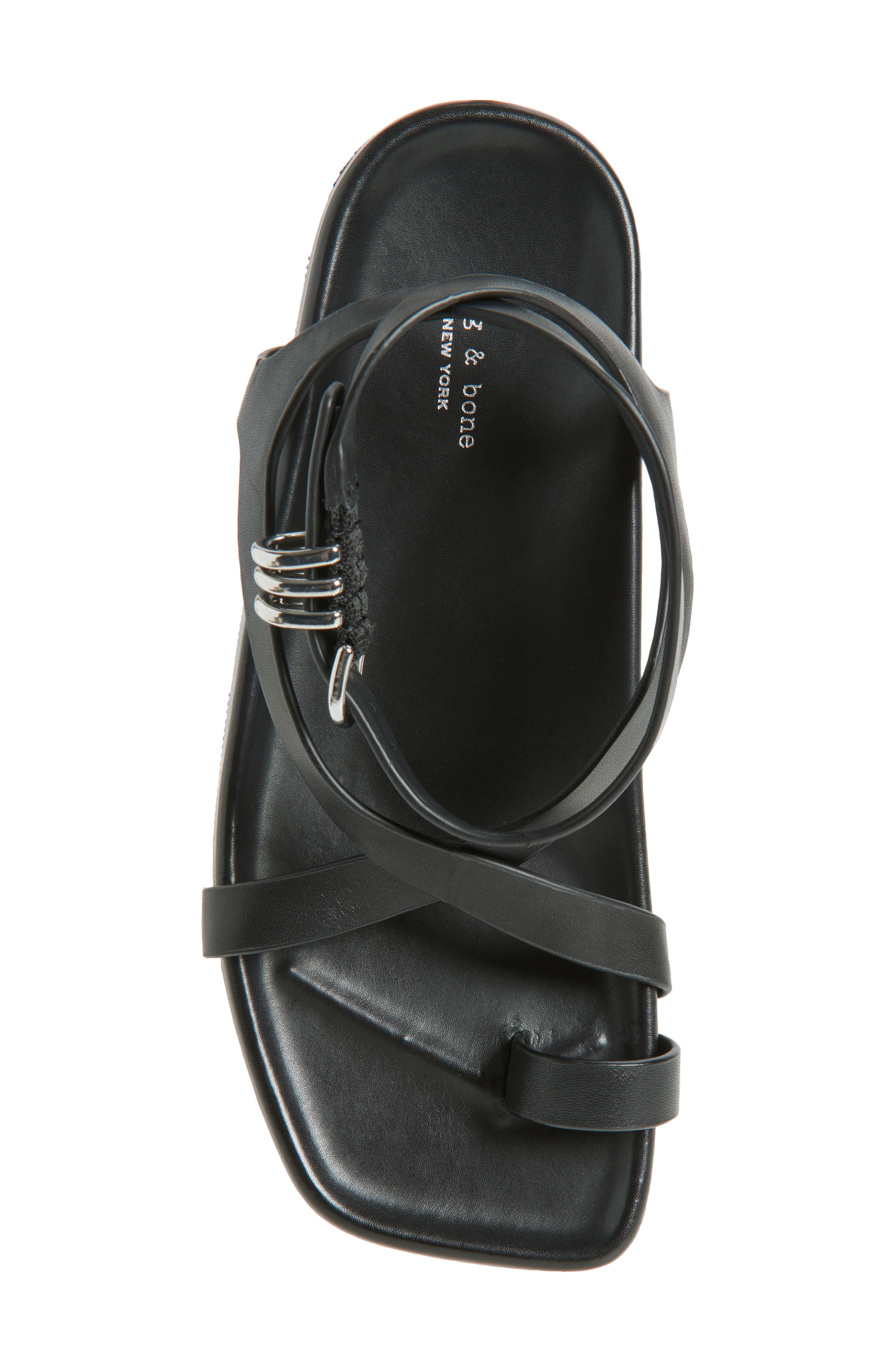 rag & bone Rue Ankle Strap Sandal, Alternate, color, Black