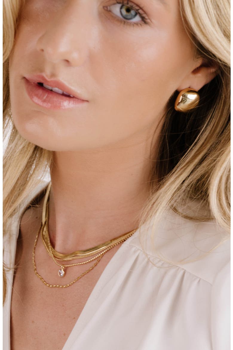 Layered Chain Pendant Necklace, Alternate, color, GOLD