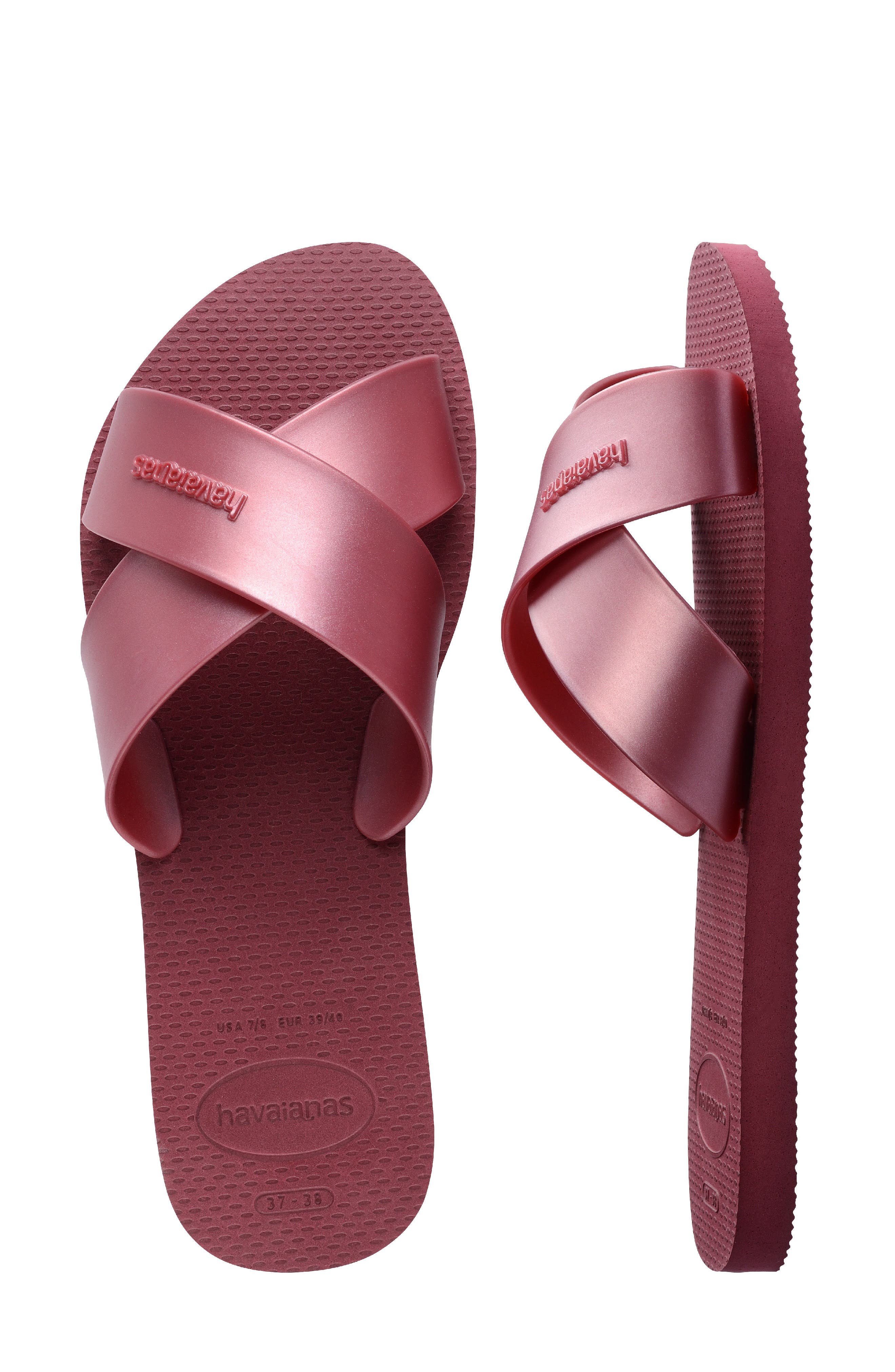 Havaianas Aqua Slide Sandal, Alternate, color, Amaranth