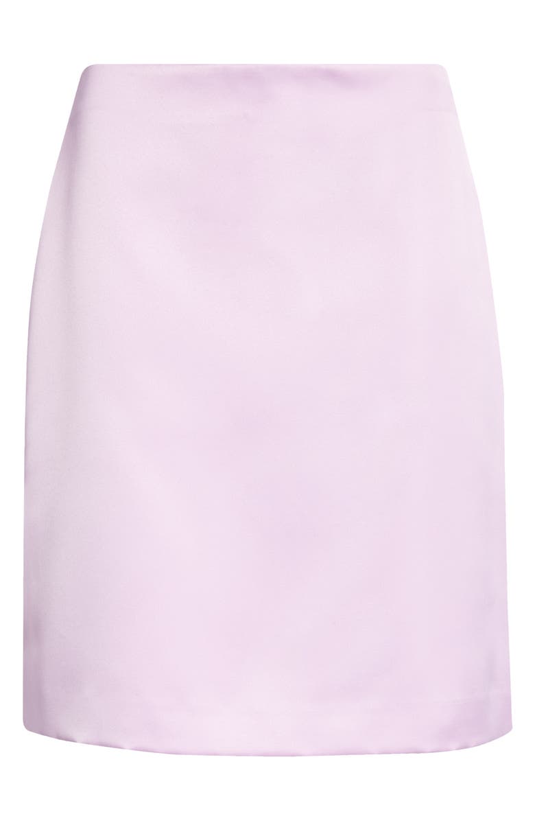 ST. JOHN Satin A-Line Skirt, Alternate, color, Amethyst