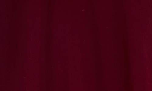 Nina Leonard Smocked Flutter Sleeve Mesh Dress In Burgundy