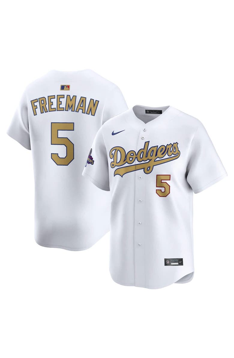 Nike Men's Nike Freddie Freeman White Los Angeles Dodgers 2025 Gold Collection Limited Jersey, Alternate, color, 