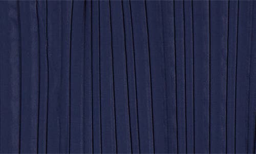 Issey Miyake Pleats Please Smooth Pleated Coat In Navy