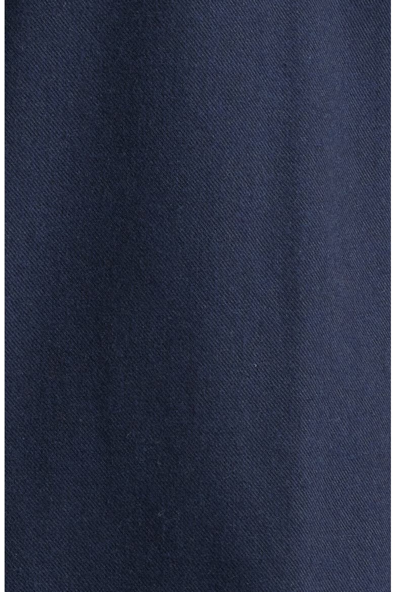 Cotton & Merino Wool Button-Up Shirt, Alternate, color, DARK NAVY