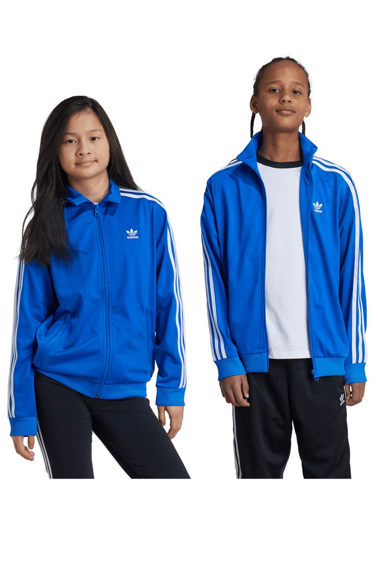 adidas Kids' Firebird Recycled Polyester Track Jacket, Alternate, color, Blue