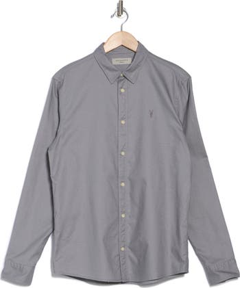 Azur Long Sleeve Cotton Button-Up Shirt