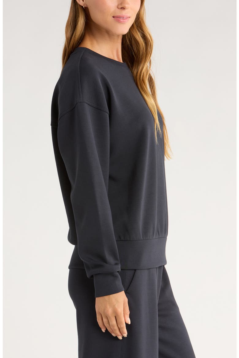 Soft Luxe Boxy Crew Sweatshirt, Alternate, color, BLACK