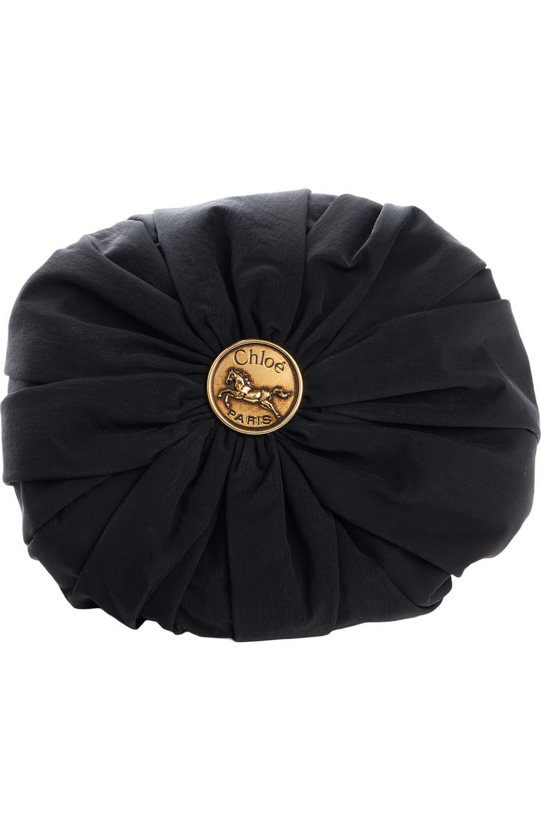 Chloé Pleated Drawstring Crossbody Bag, Alternate, color, Black