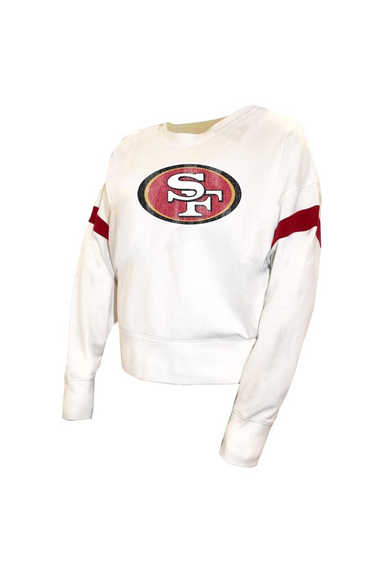Women's Fanatics  White San Francisco 49ers Plus Size Fleece Pullover Sweatshirt, Alternate, color, White