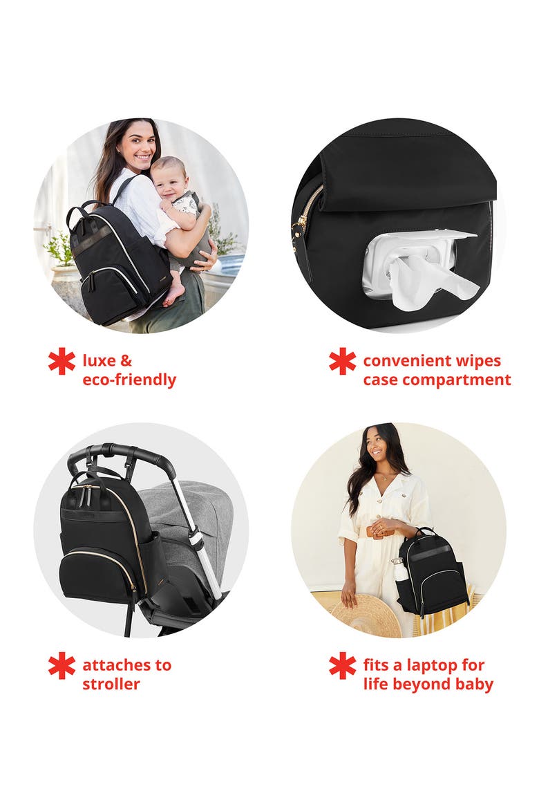 Envi Luxe Diaper Backpack, Alternate, color, BLACK