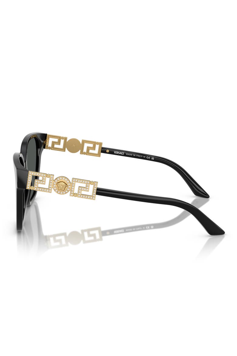 56mm Butterfly Sunglasses, Alternate, color, BLACK