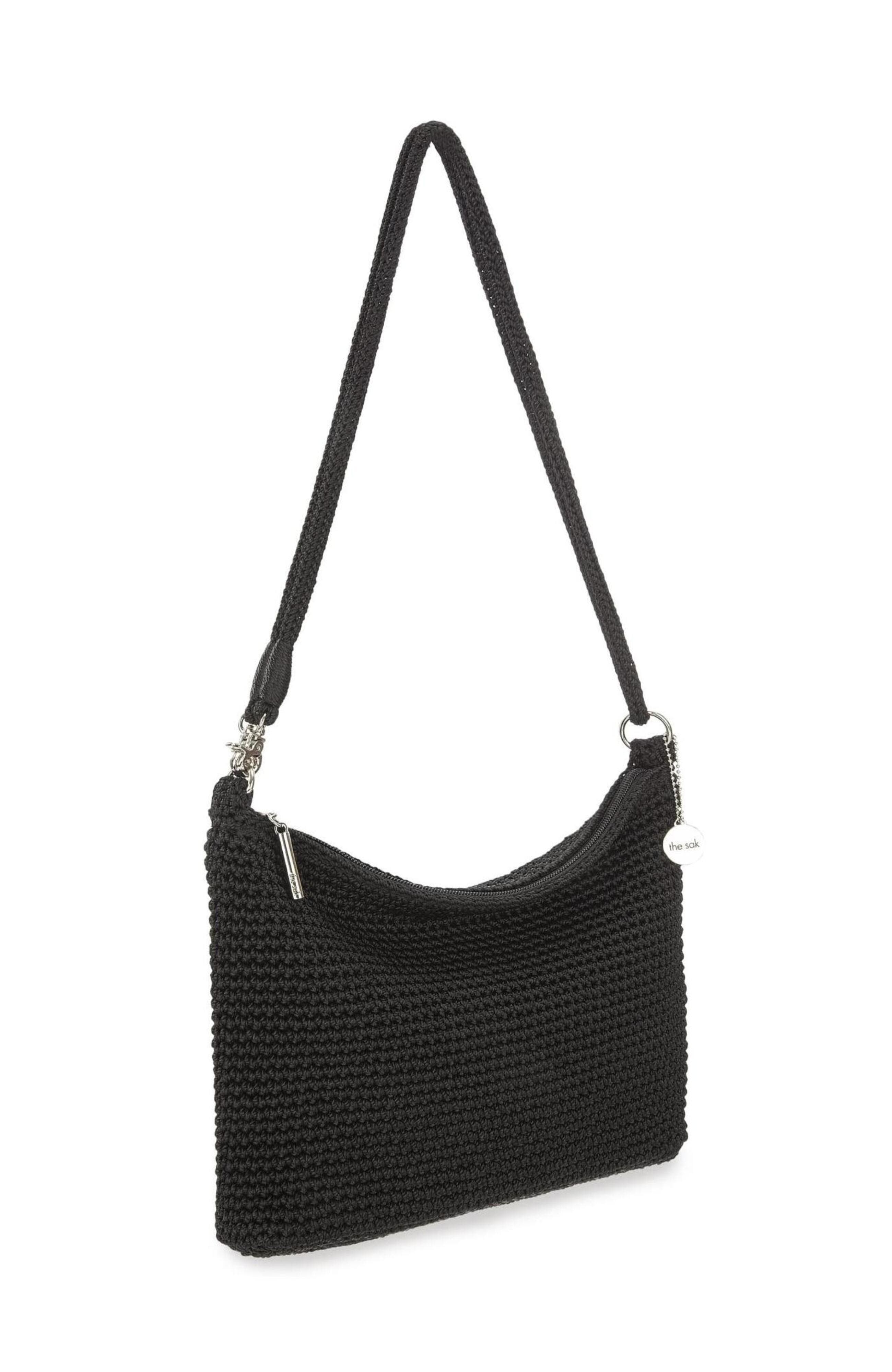 The Sak Lumi Covertible Crossbody Hand Crochet Bag, Alternate, color, Black