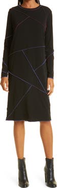 Nicole Miller Long Sleeve Matte Jersey Dress