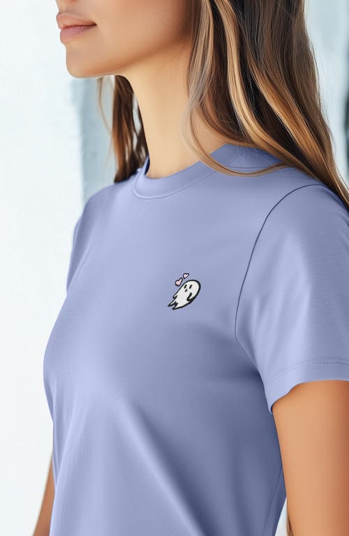 Dalix Heartly Ghost Tee In Lavender Blue