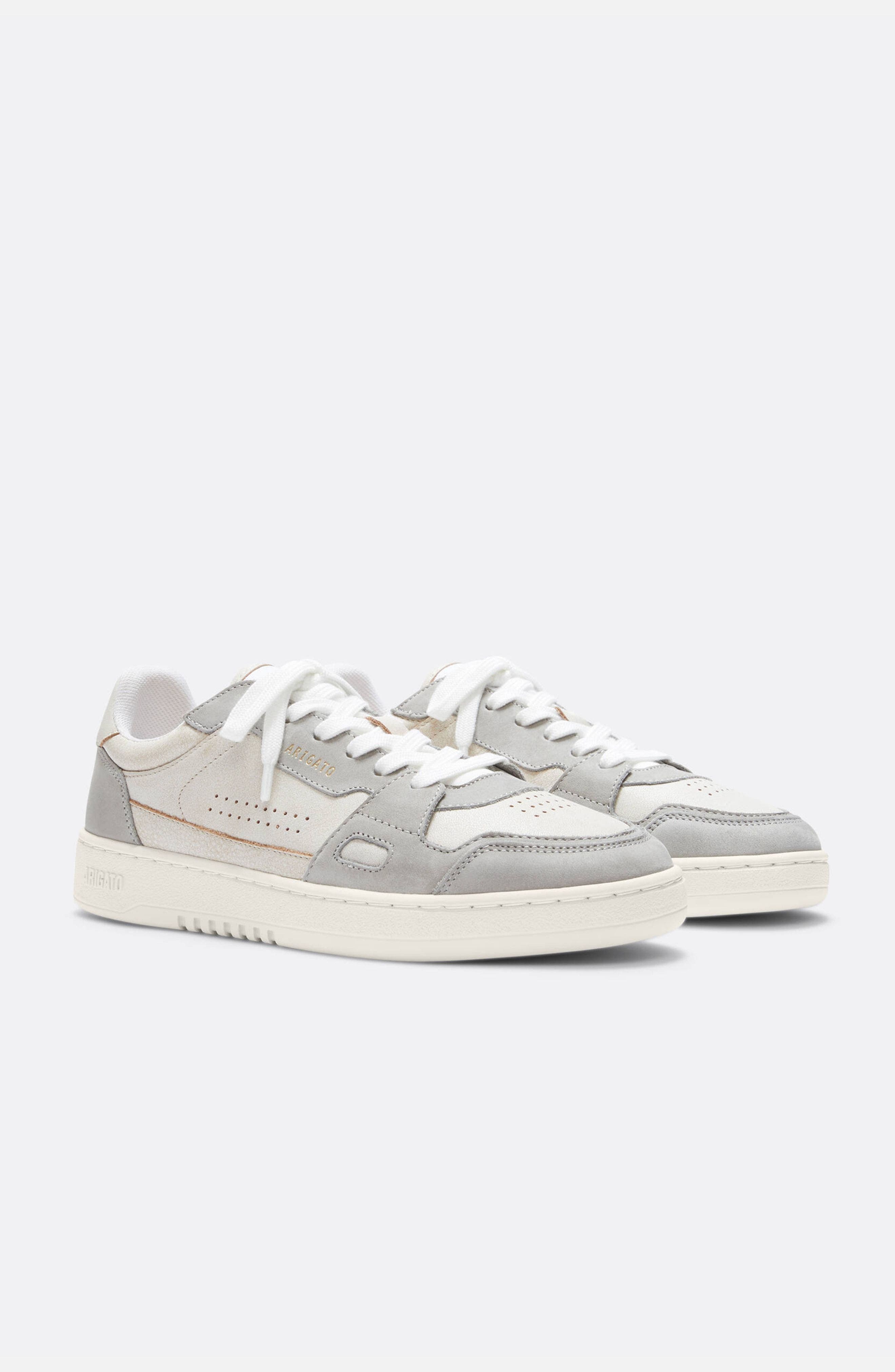 Axel Arigato Dice Lo Cracked Leather Sneaker, Alternate, color, Beige/Light Grey