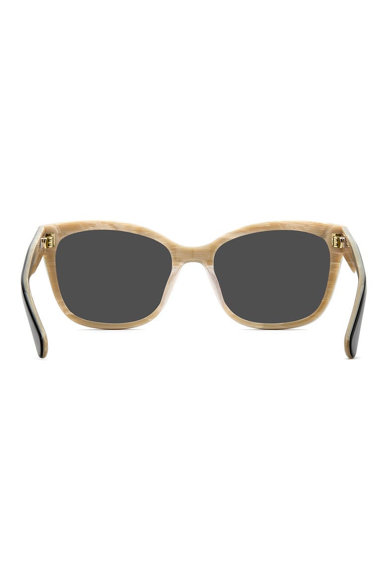 fatimah 55mm rectangular sunglasses, Alternate, color, BLACK BEIGE/ GREY