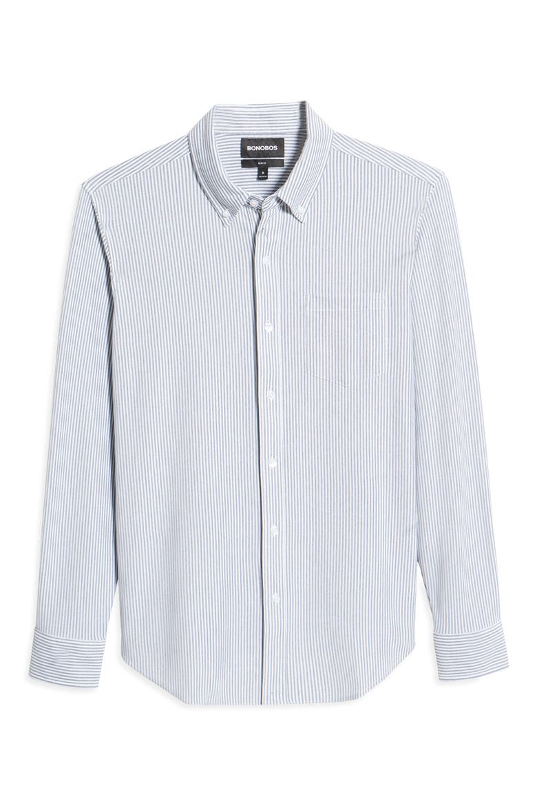 Slim Fit Button-Down Shirt, Alternate, color, CHELSEA STRIPE BLUE/ WHITE