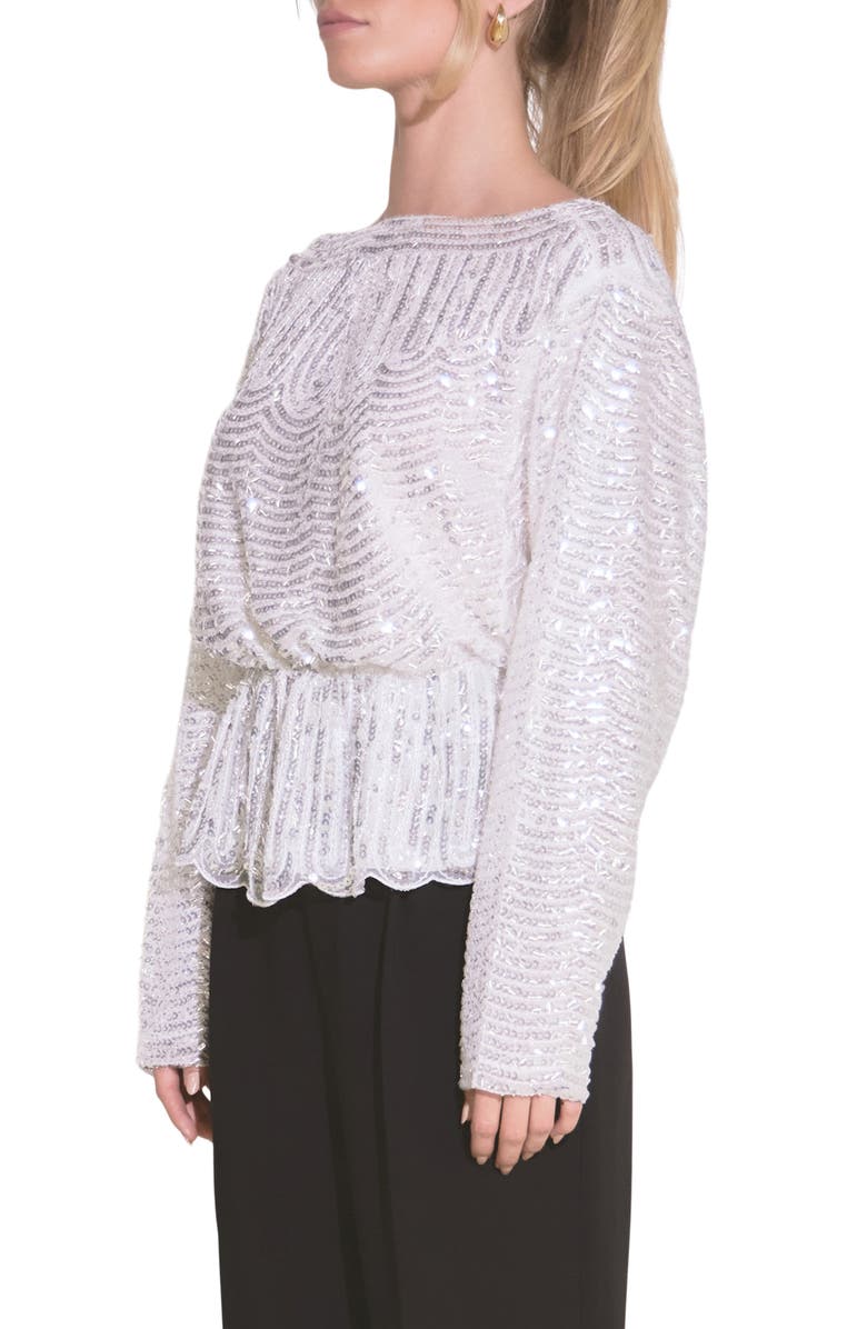 Endless Rose Sequin Peplum Top, Alternate, color,