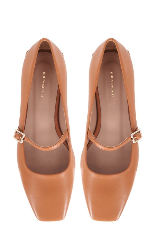 Bruno Magli Lucia Mary Jane Flat In Cognac