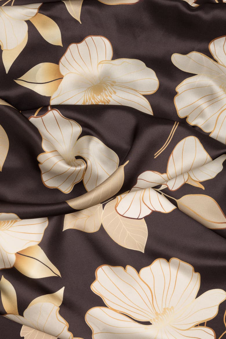 Laura - Silk Scarf/shawl For Women, Alternate, color, Chocolate