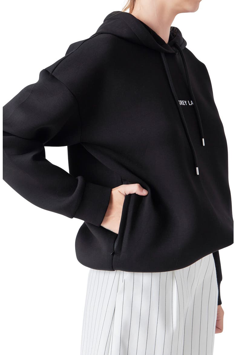 Logo Graphic Hoodie, Alternate, color, BLACK