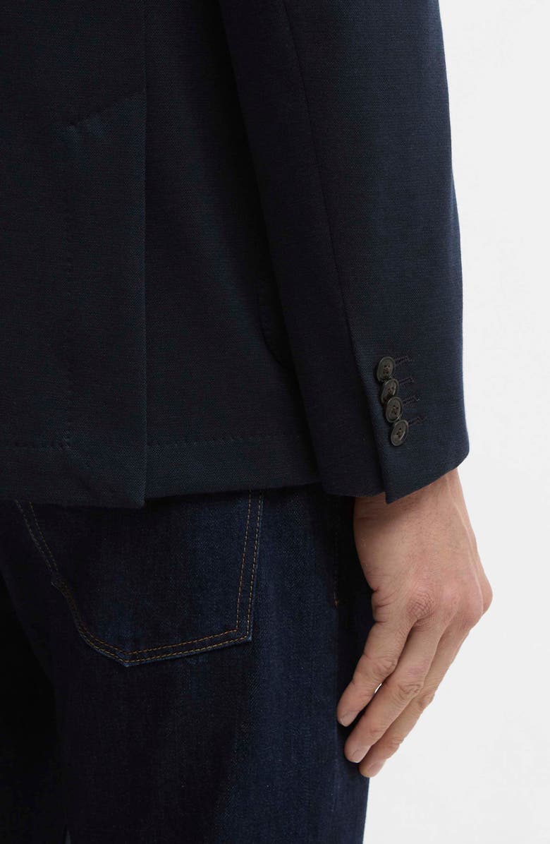 Barbour Harthorpe Navy Knit Cotton Blend Blazer, Alternate, color, Navy