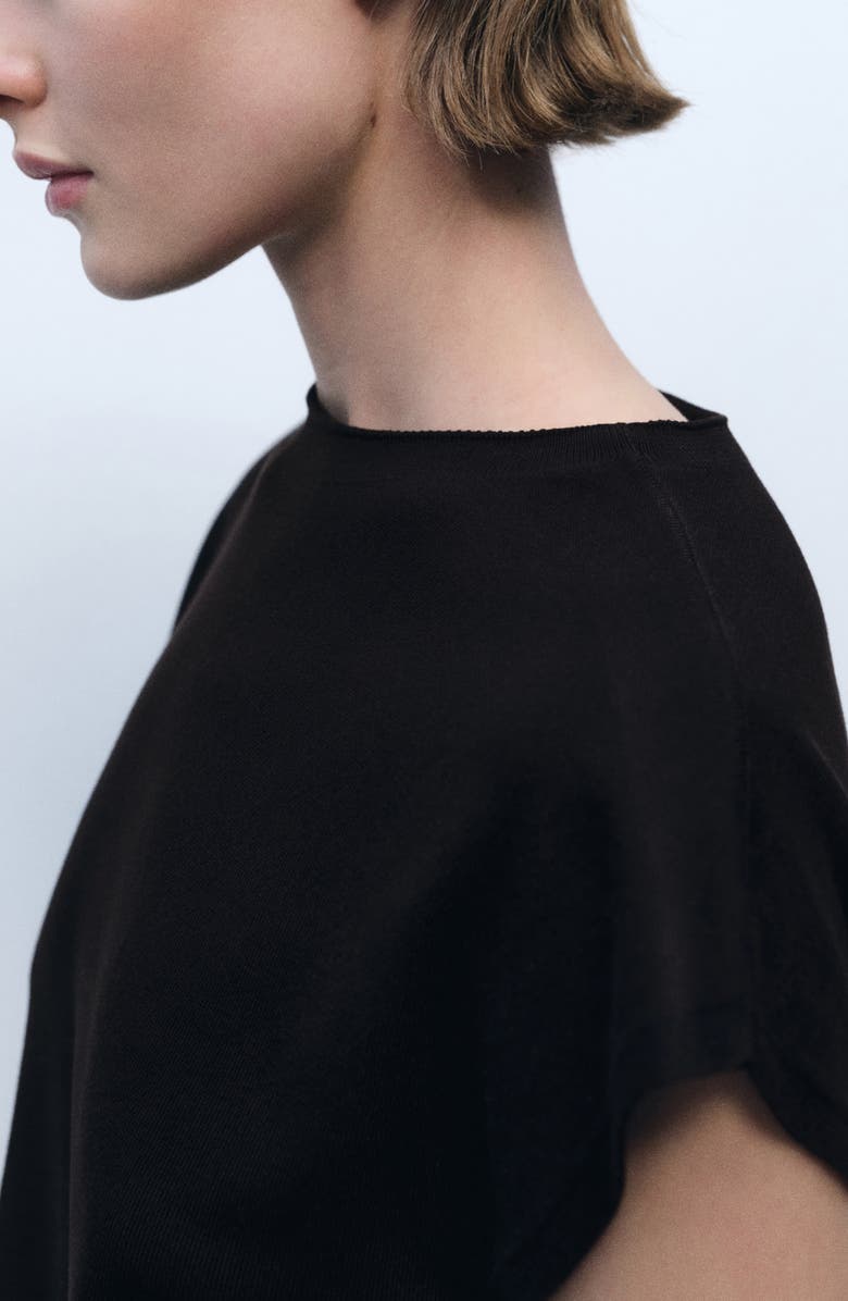 MANGO Fine Knit Sleeveless Sweater, Alternate, color, Chocolate