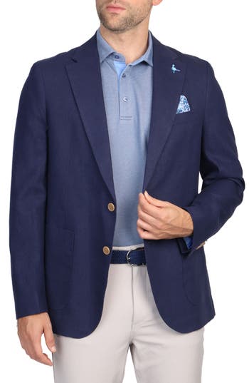 Tailorbyrd Linen-blend Sport Coat In Navy