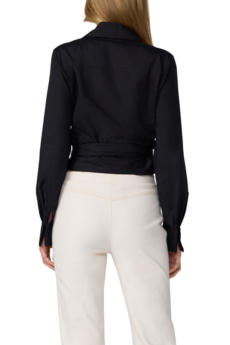 Perfect Wrap Top, Alternate, color, BLACK