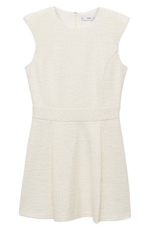 Mango Textured Sleeveless Minidress In Off White
