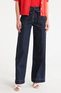 Scotch & Soda Belted High Waist Wide Leg Jeans