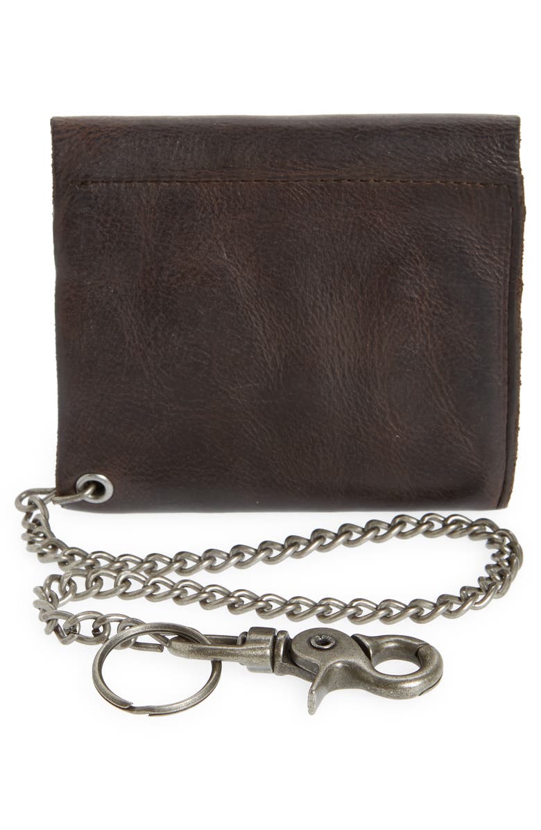 Double RL Concho Leather Chain Wallet, Alternate, color,