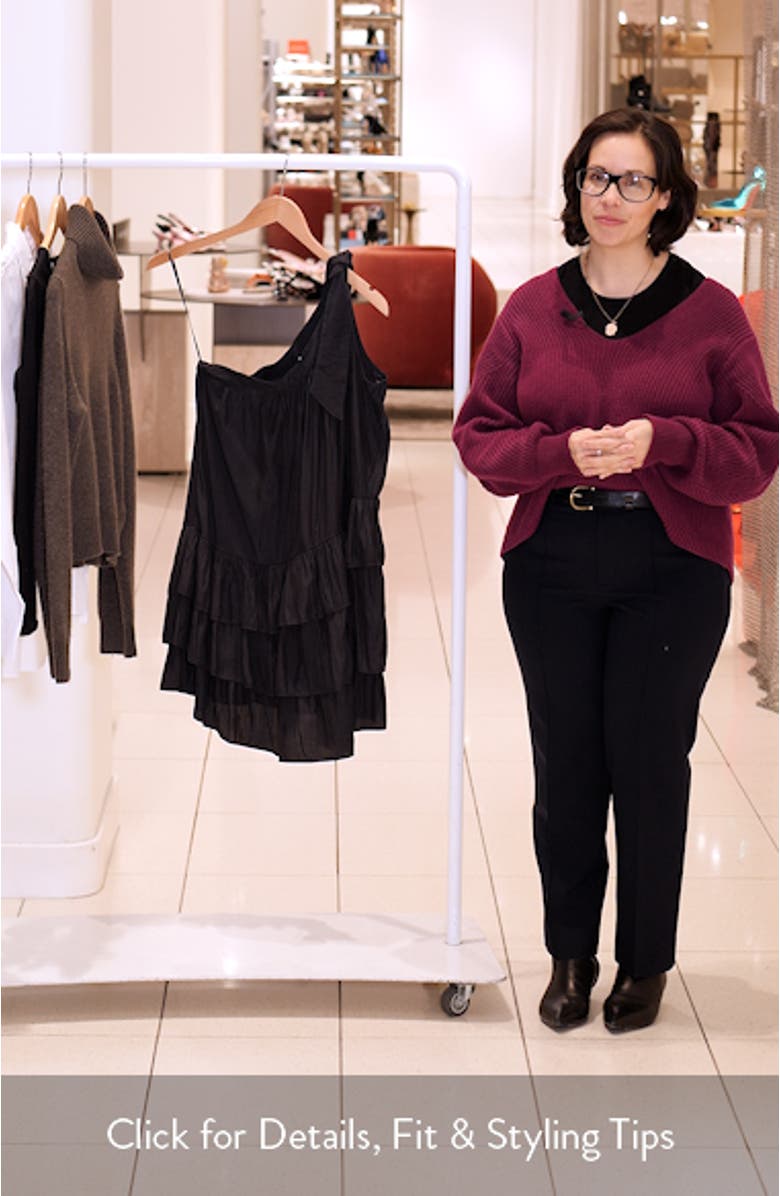 Riley Tiered One-Shoulder Minidress, sales video thumbnail