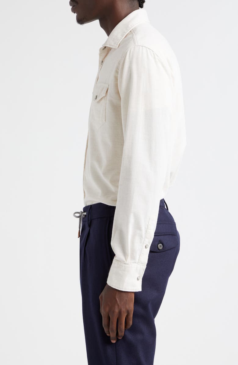 Eleventy Cotton Corduroy Western Shirt, Alternate, color, 