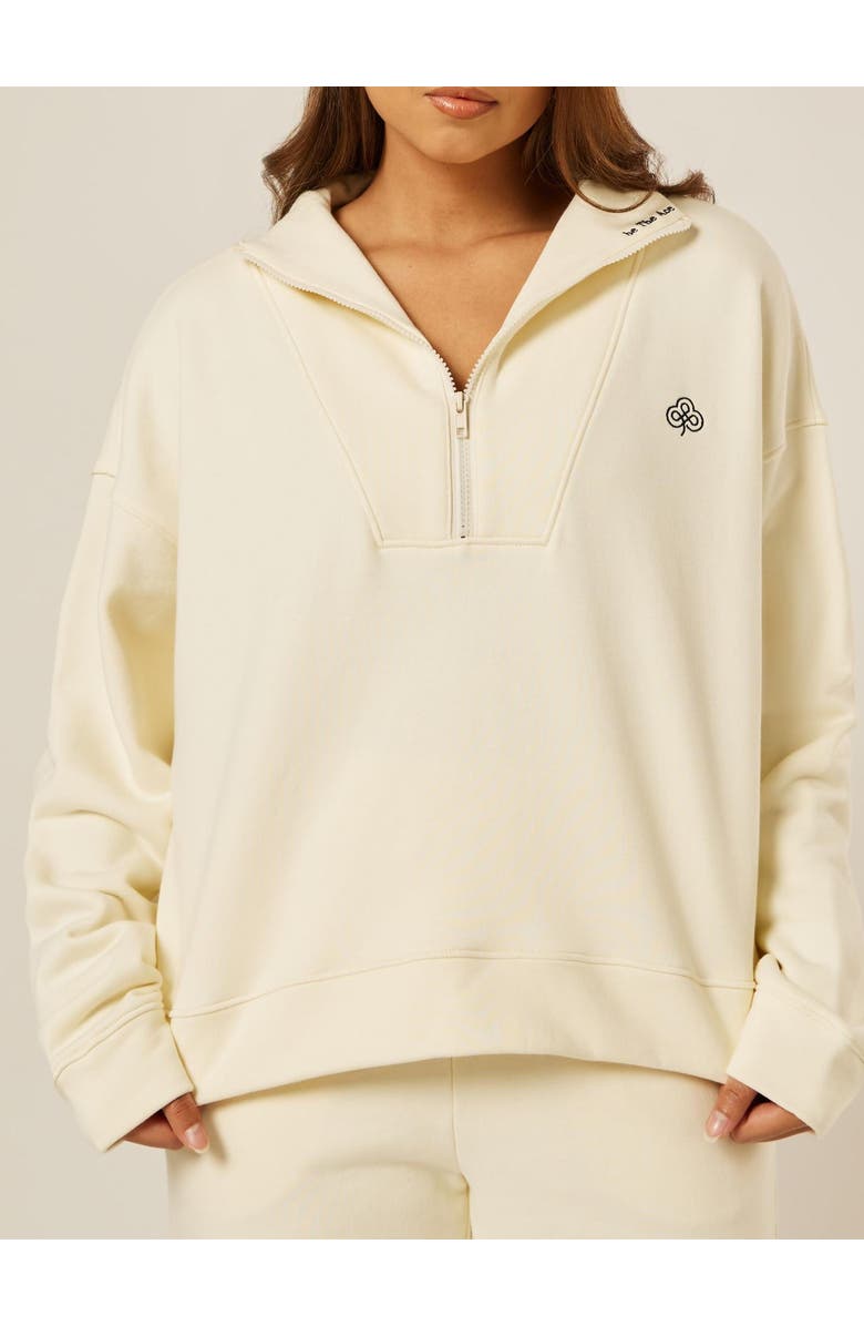 Be Athletica Varsity Athletica Quarter Zip Sweatshirt, Alternate, color, 