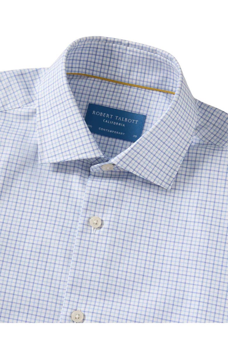 Reynolds Mini Tattersall Shirt in Contemporary Fit, Alternate, color, Blue