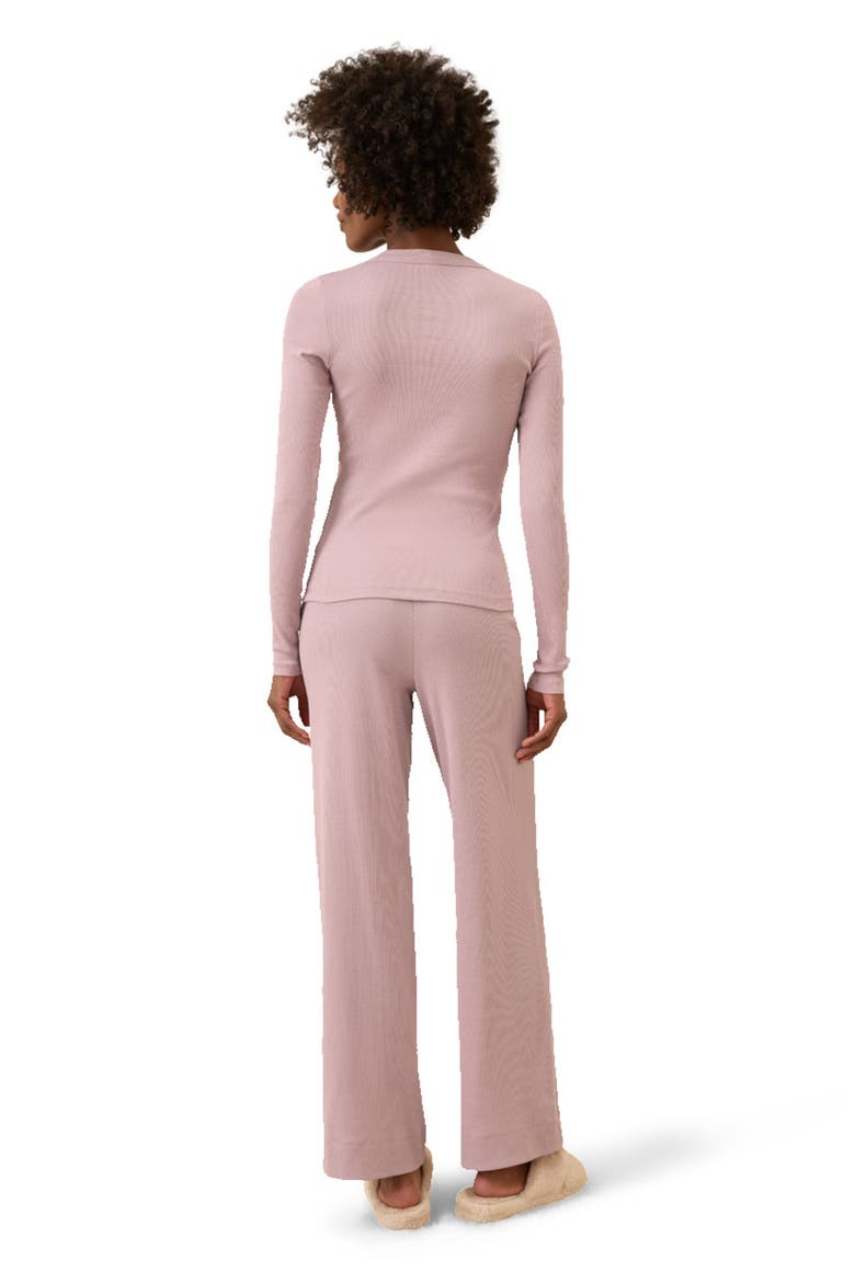 Dream Rib Wide Leg Lounge Pant Made with Organic Cotton, Alternate, color, Lavender Haze